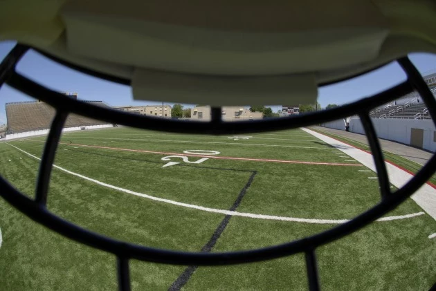 Football From Inside Helmet