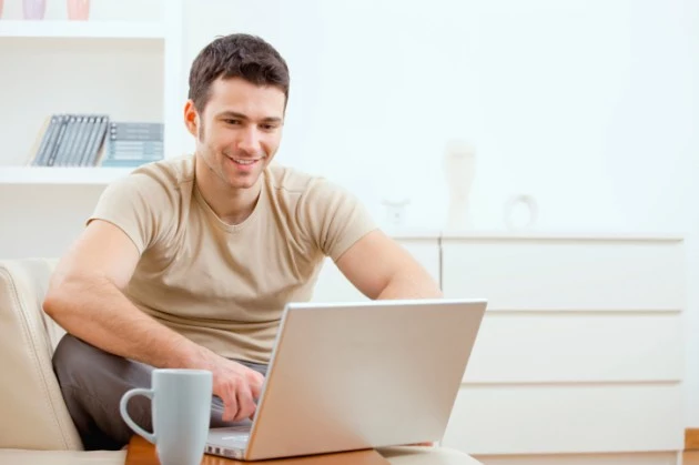 Man Using Laptop
